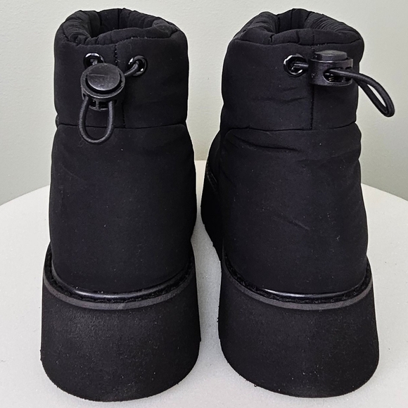 Portland Boot Company Women's Metallic Puffer Cozy Booties in Black - Picture 9 of 14